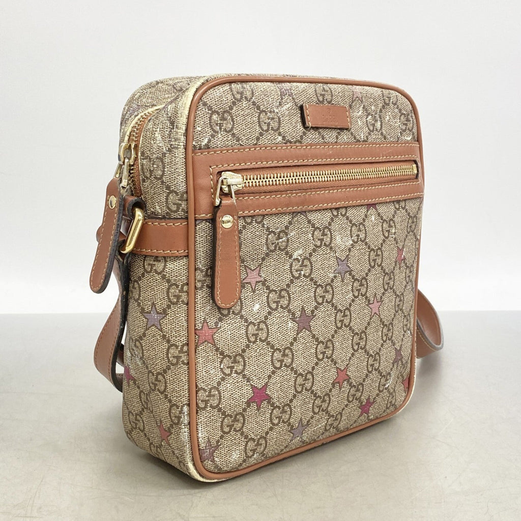 Gucci Brown Pink Pvc Shoulder Bag (Pre-Owned)
