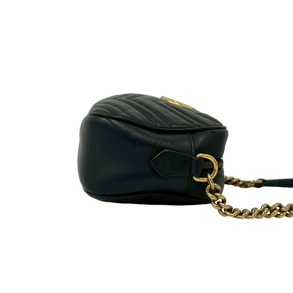 Gucci Black Leather Pochette Shoulder Bag (Pre-Owned)