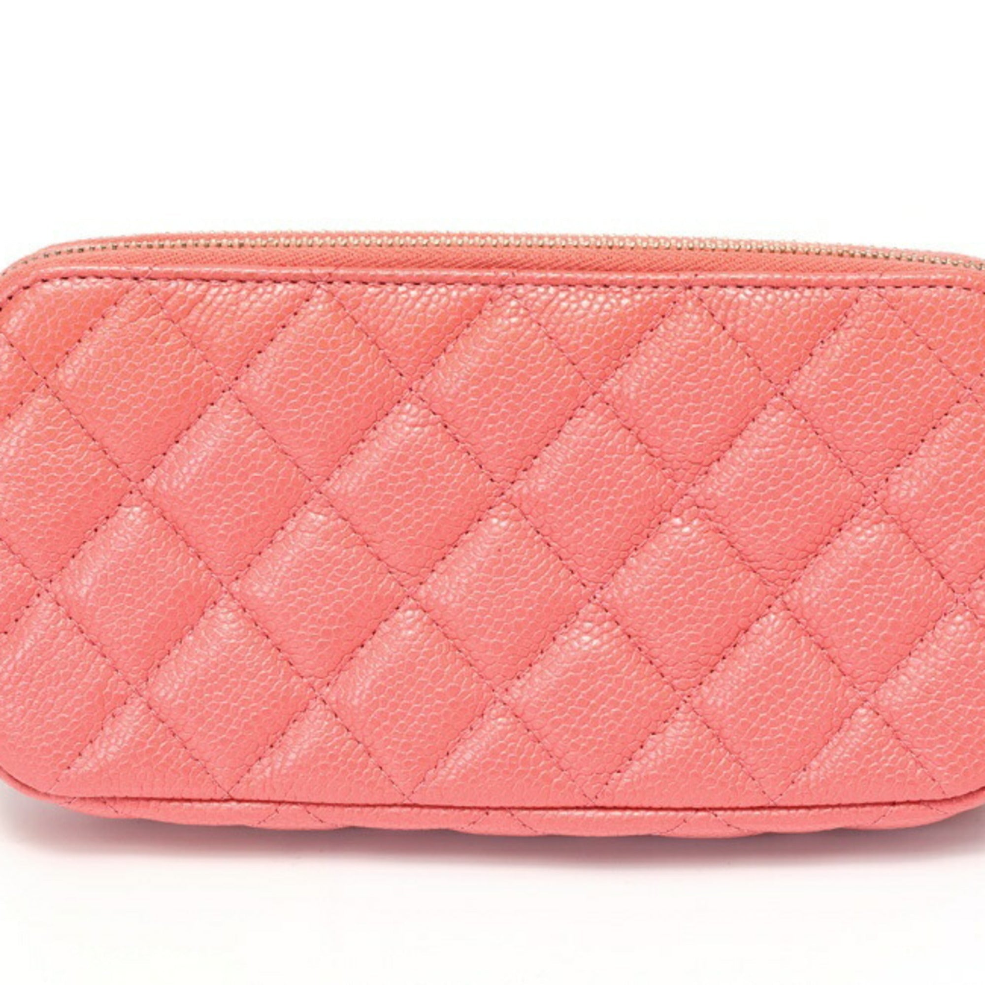 Chanel Pink Grained Calfskin Shoulder Bag