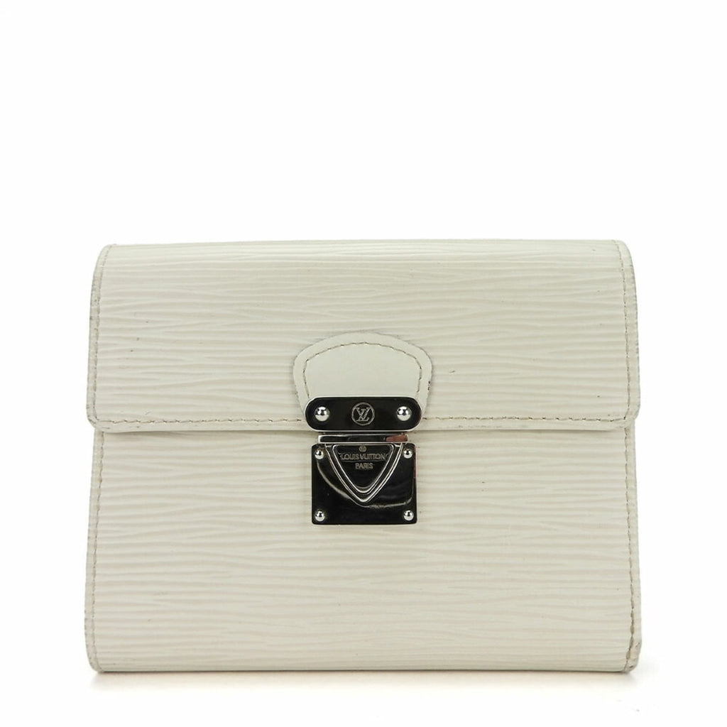 Louis Vuitton Lv Off White Leather Wallet (Tri-Fold)