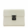 Louis Vuitton Lv Off White Leather Wallet (Tri-Fold)