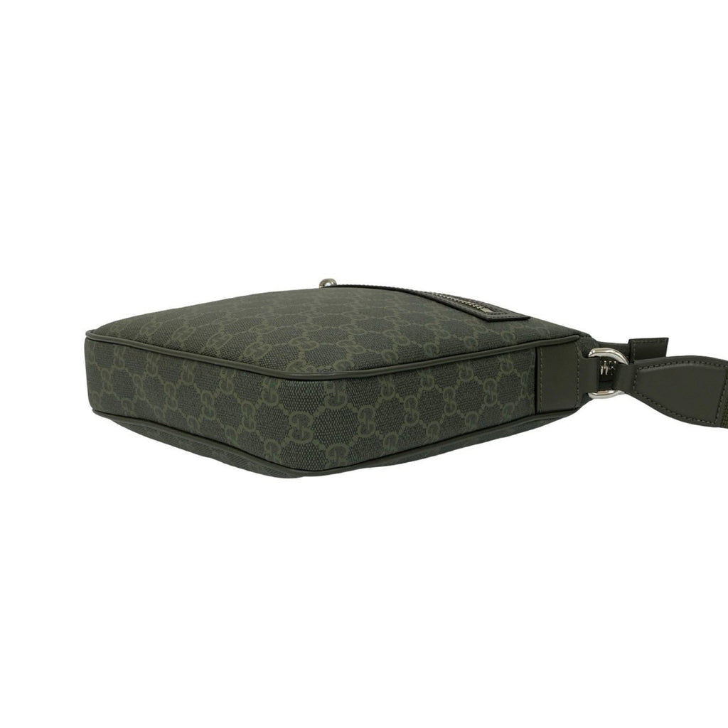 Gucci Green Pvc Leather Messenger Bag Shoulder Bag (Pre-Owned)