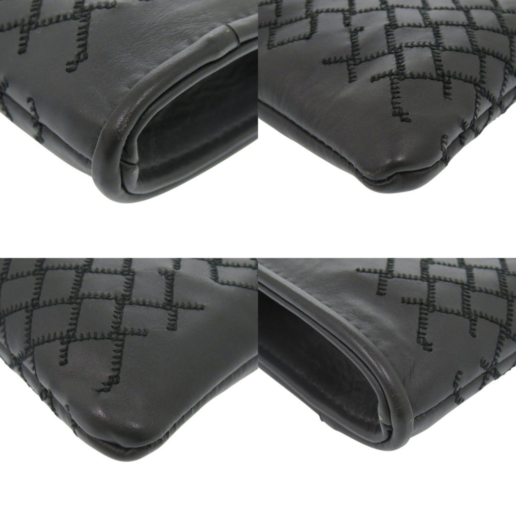 Bottega Veneta Gray Intrecciato Clutch Bag