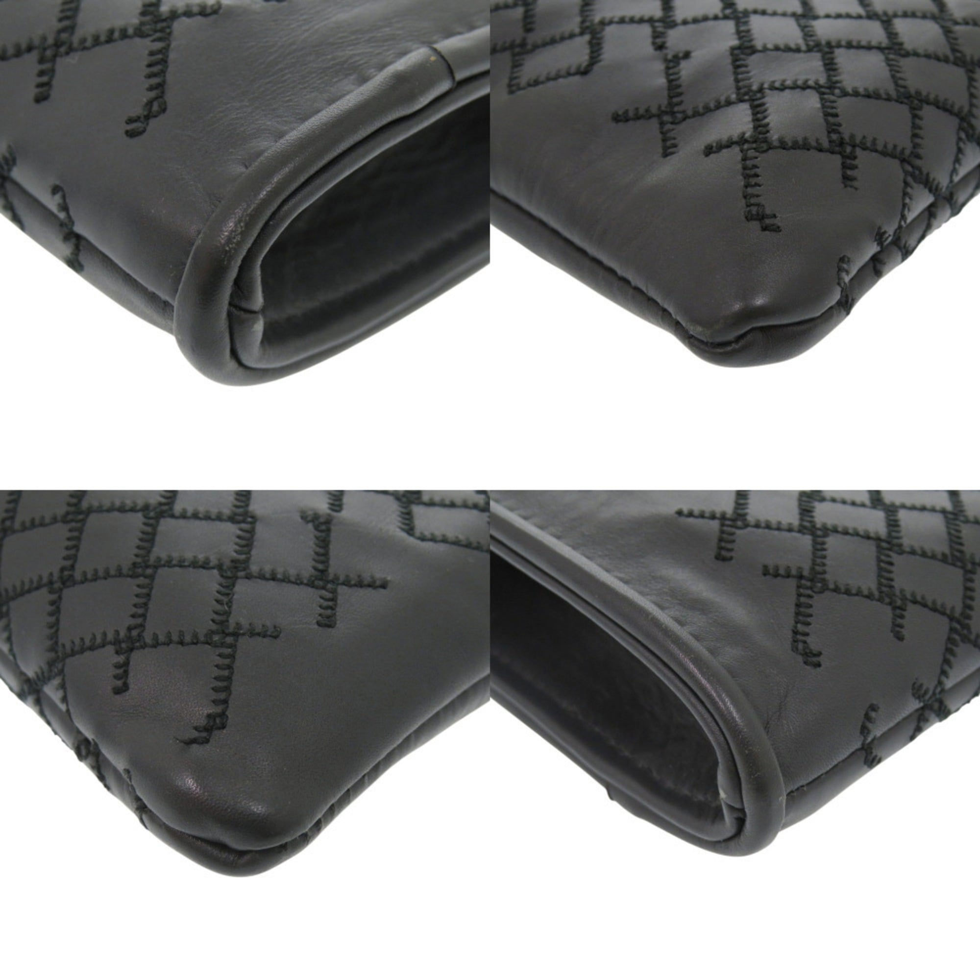 Bottega Veneta Gray Intrecciato Clutch Bag