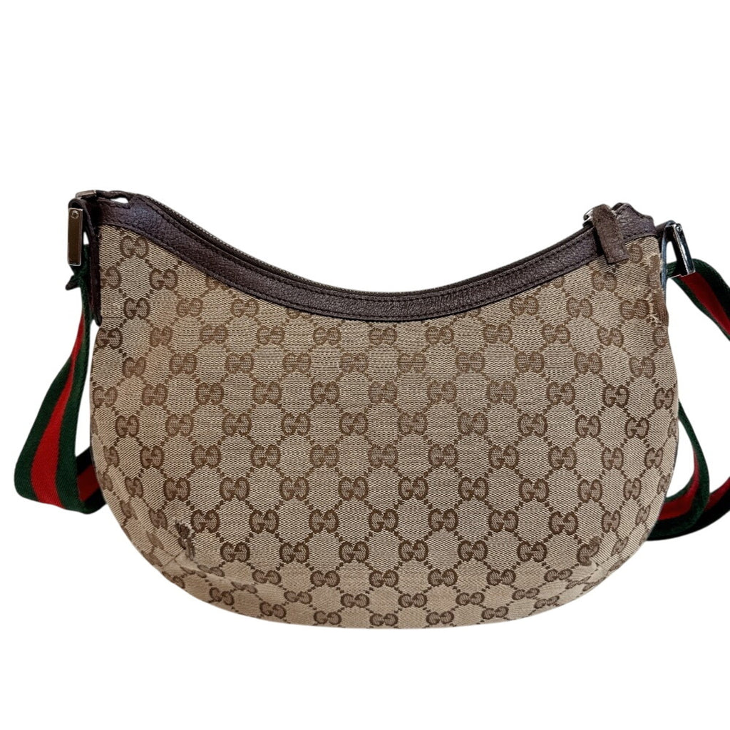 Gucci Sherry Line Brown Gg Canvas Shoulder Bag (Pre-Owned)