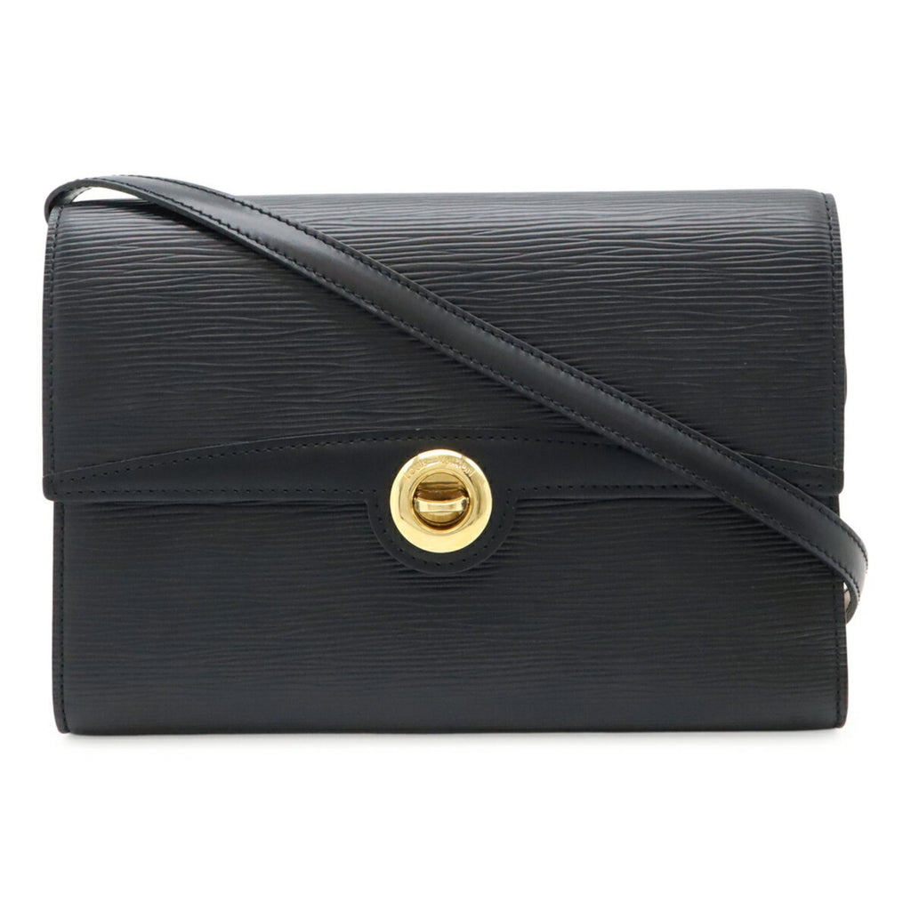 Louis Vuitton Black Noir Epi Leather Clutch Bag Pochette Shoulder Bag