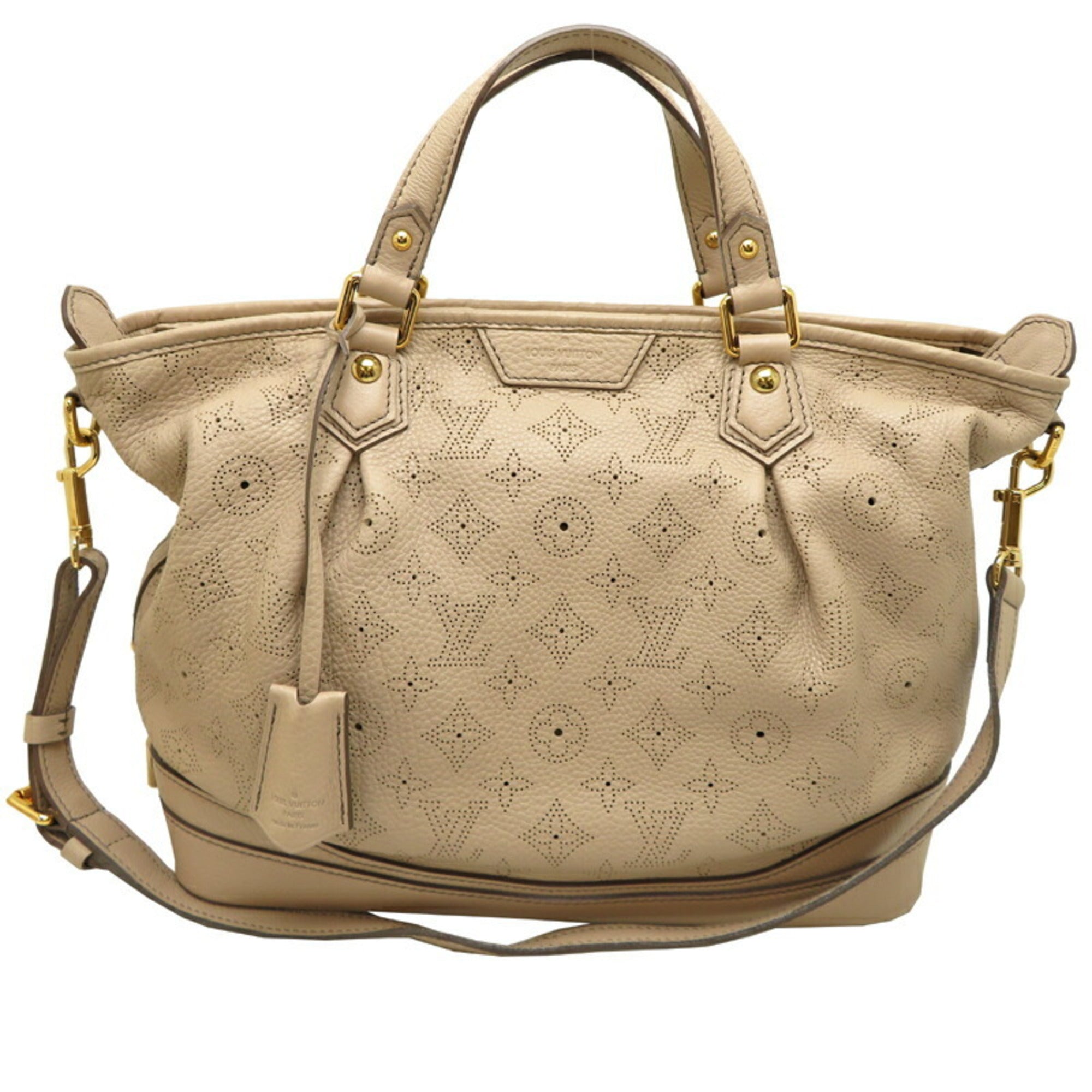 Louis Vuitton Beige Monogram Leather Handbag