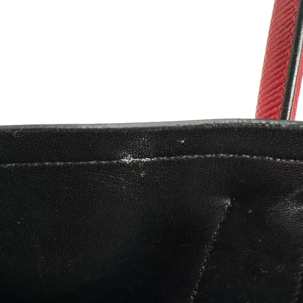 Prada Red Color Leather Handbag Shoulder Bag