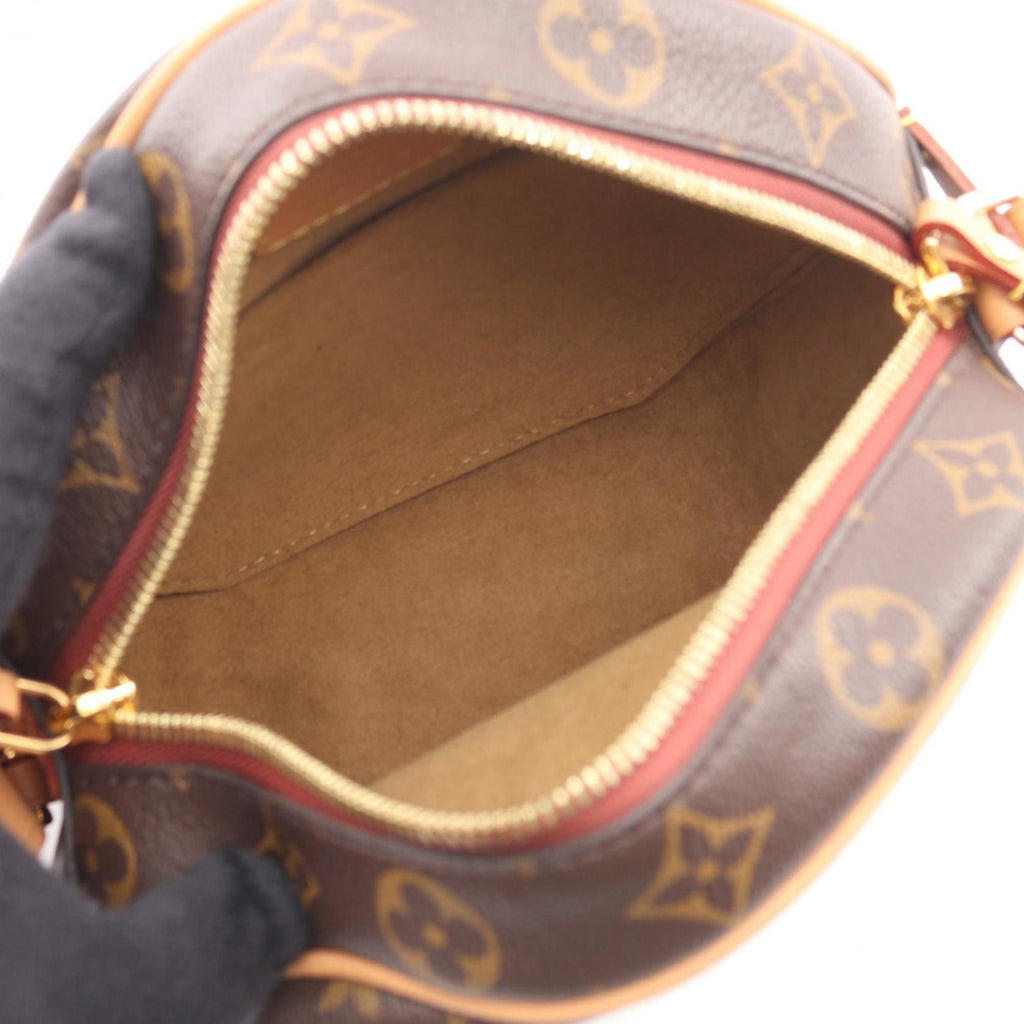 Louis Vuitton Brown Coated Canvas Leather Shoulder Bag