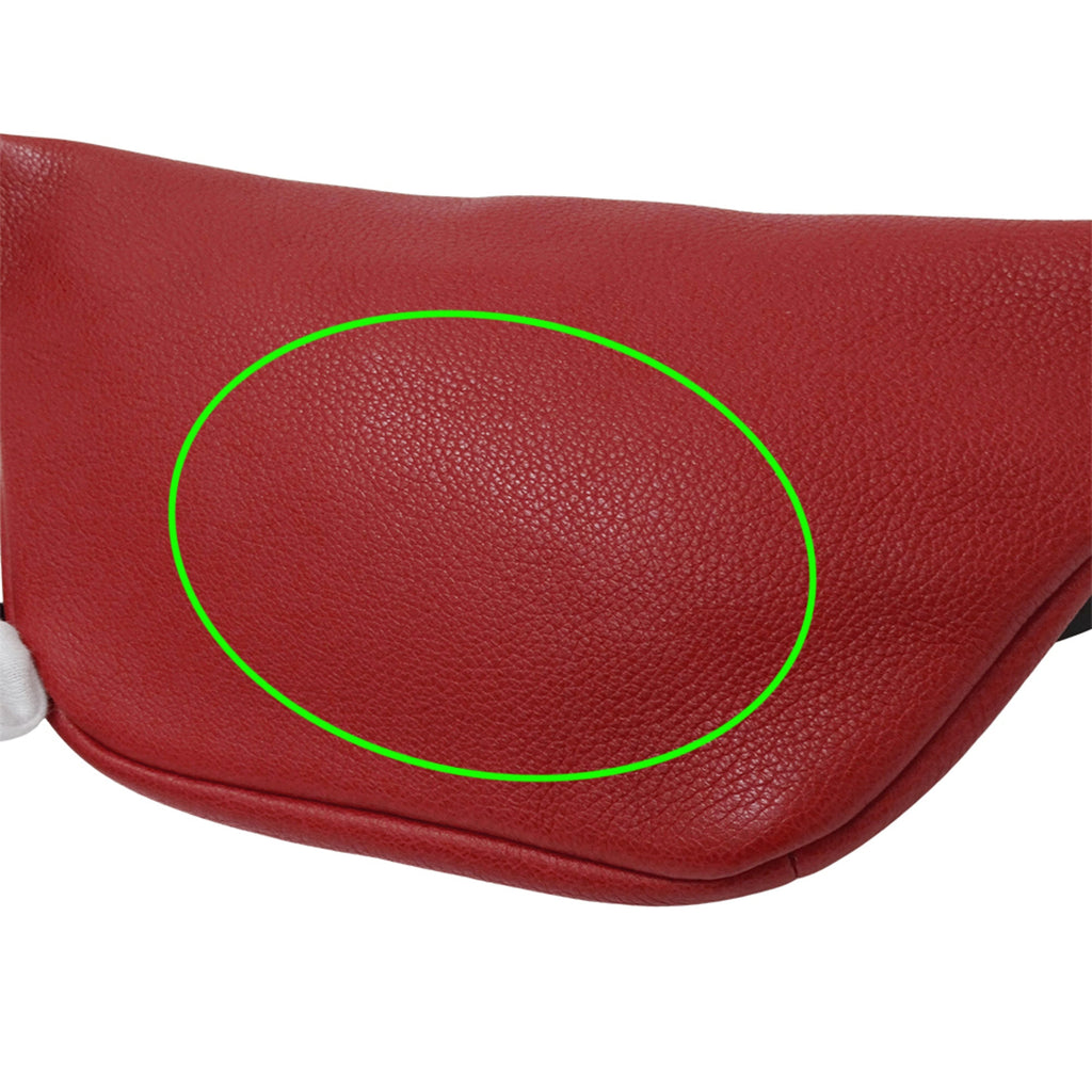 Gucci Red Color Leather Fanny Pack Handbag Sling Bag (Pre-Owned)