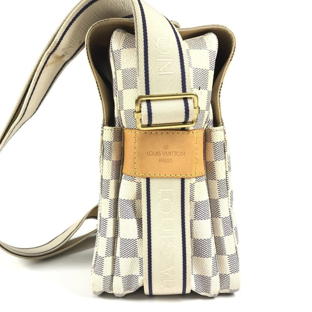 Louis Vuitton White Yellow Damier Azur Shoulder Bag