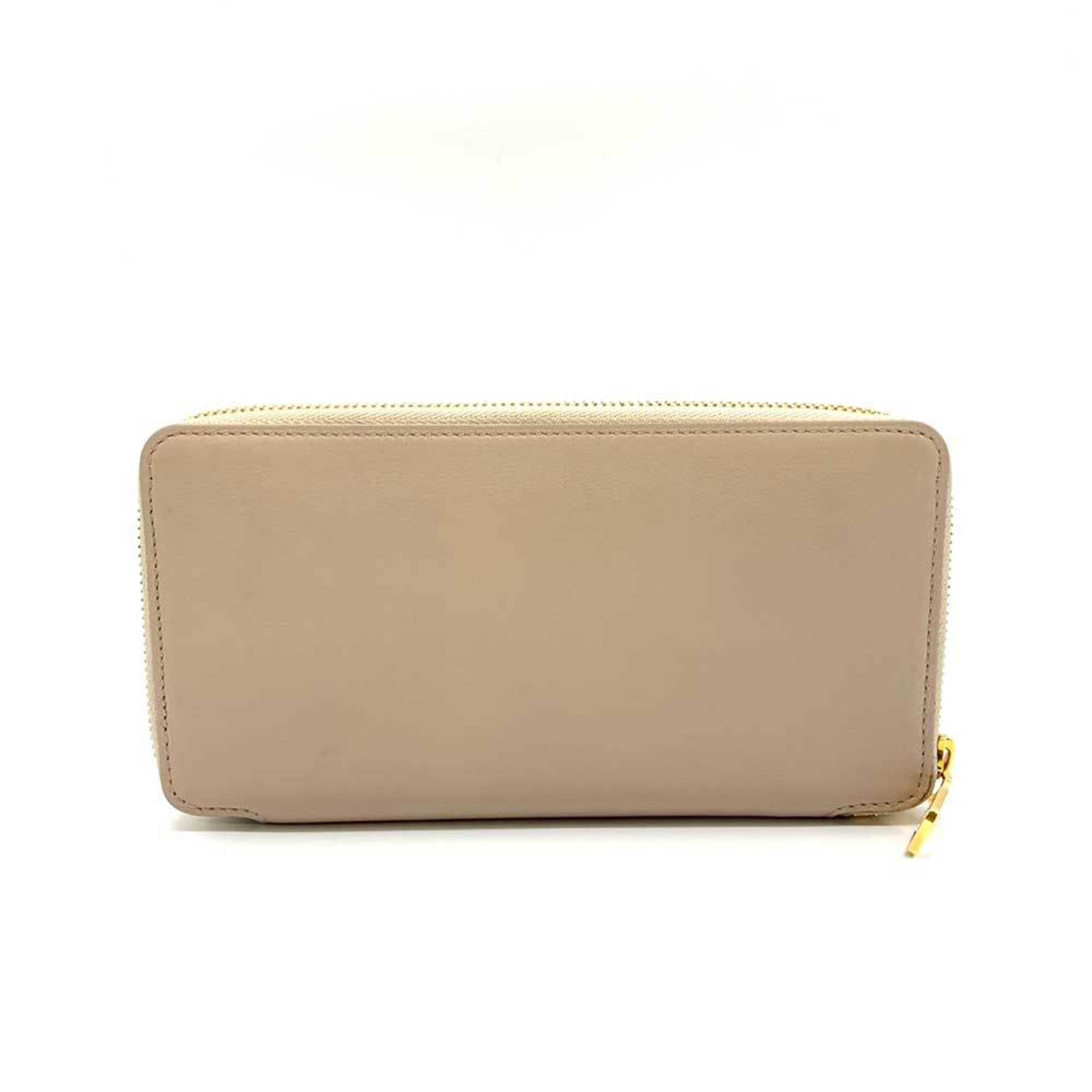 Louis Vuitton Parnassea Beige Leather Long Wallet