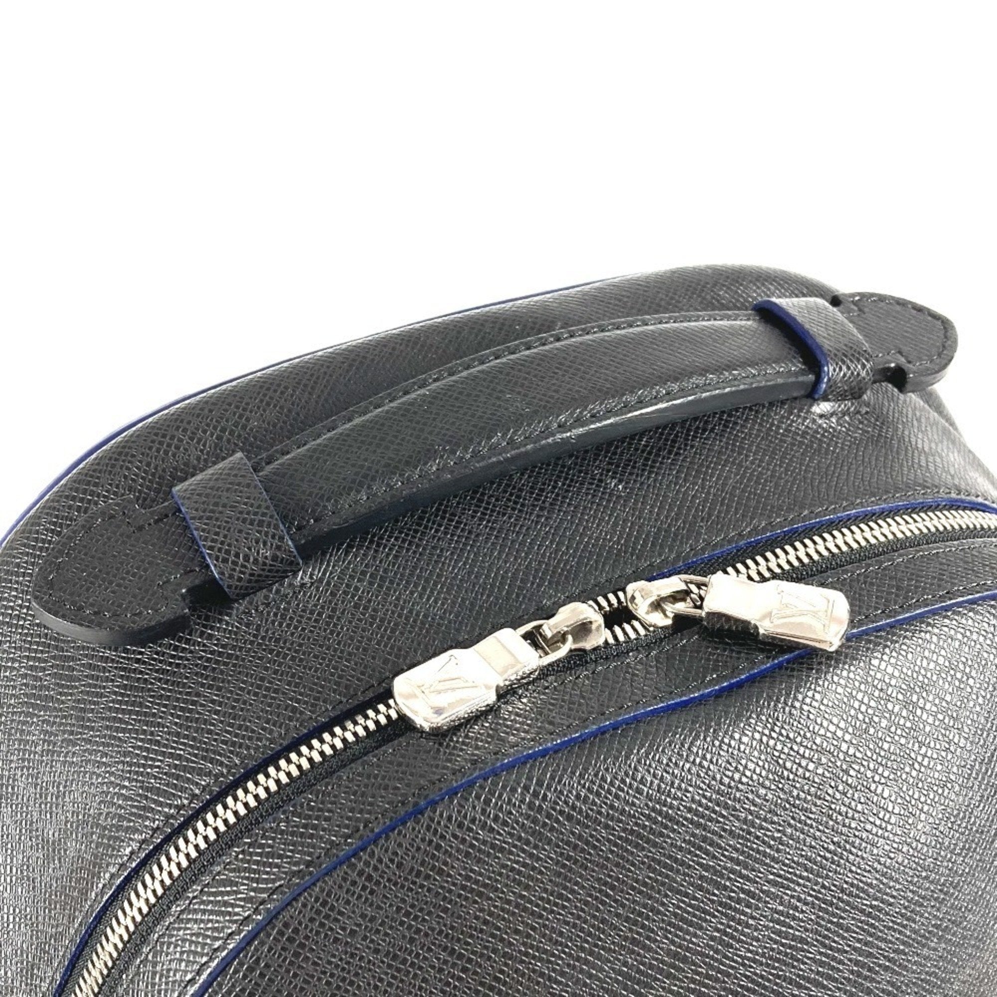 Louis Vuitton Ardoise Bicolor Black Blue Taiga Leather Backpack