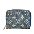 Louis Vuitton Blue Denim Leather Coin Purse/Coin Case