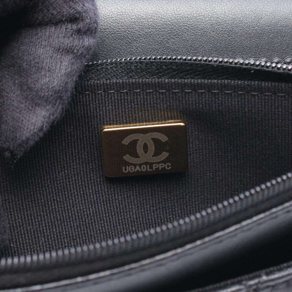 Chanel Black Leather Handbag Shoulder Bag