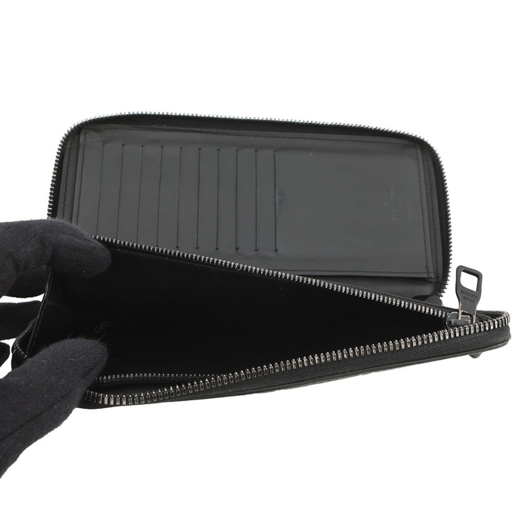 Louis Vuitton Black Noir Leather Long Wallet