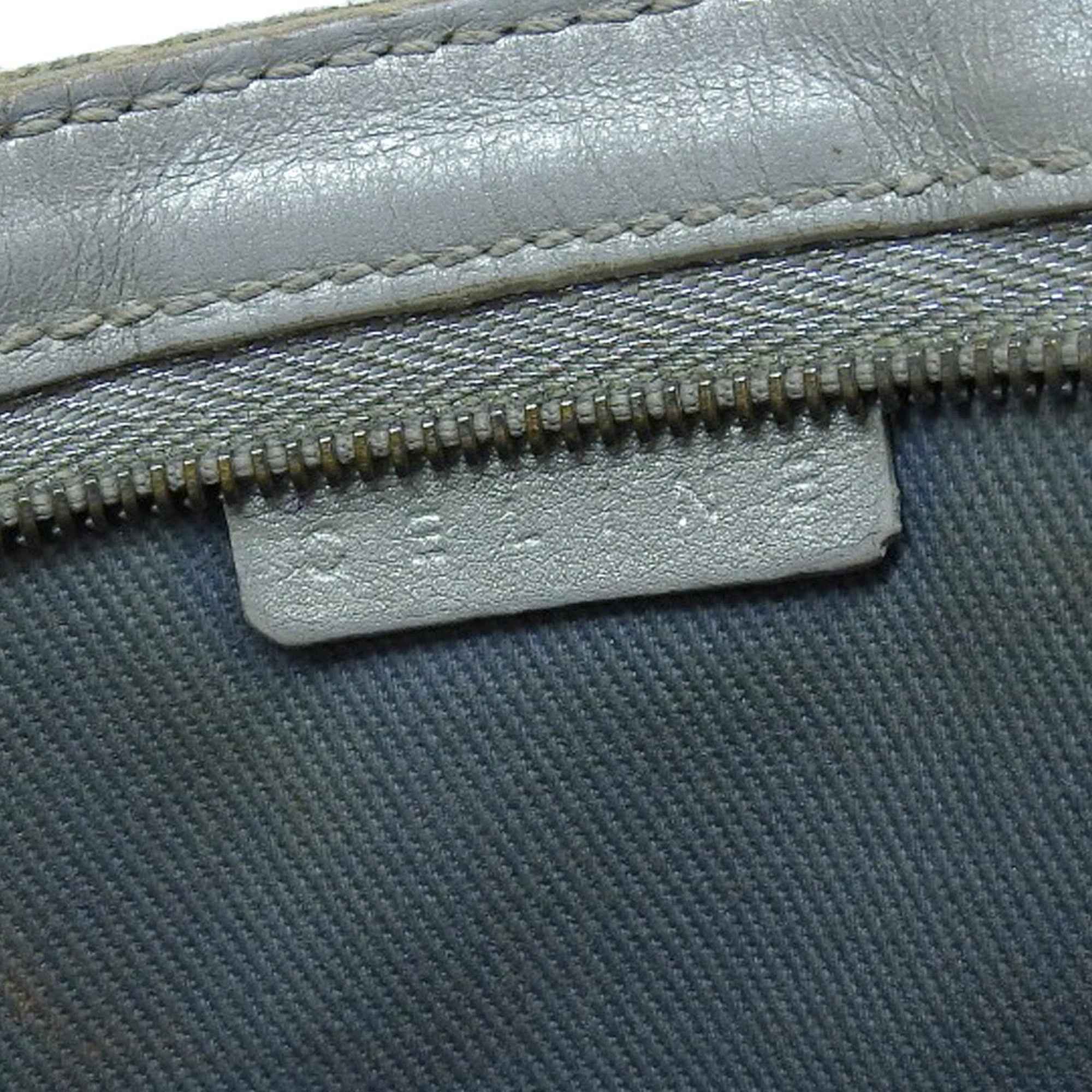 Celine Light Blue Canvas Shoulder Bag