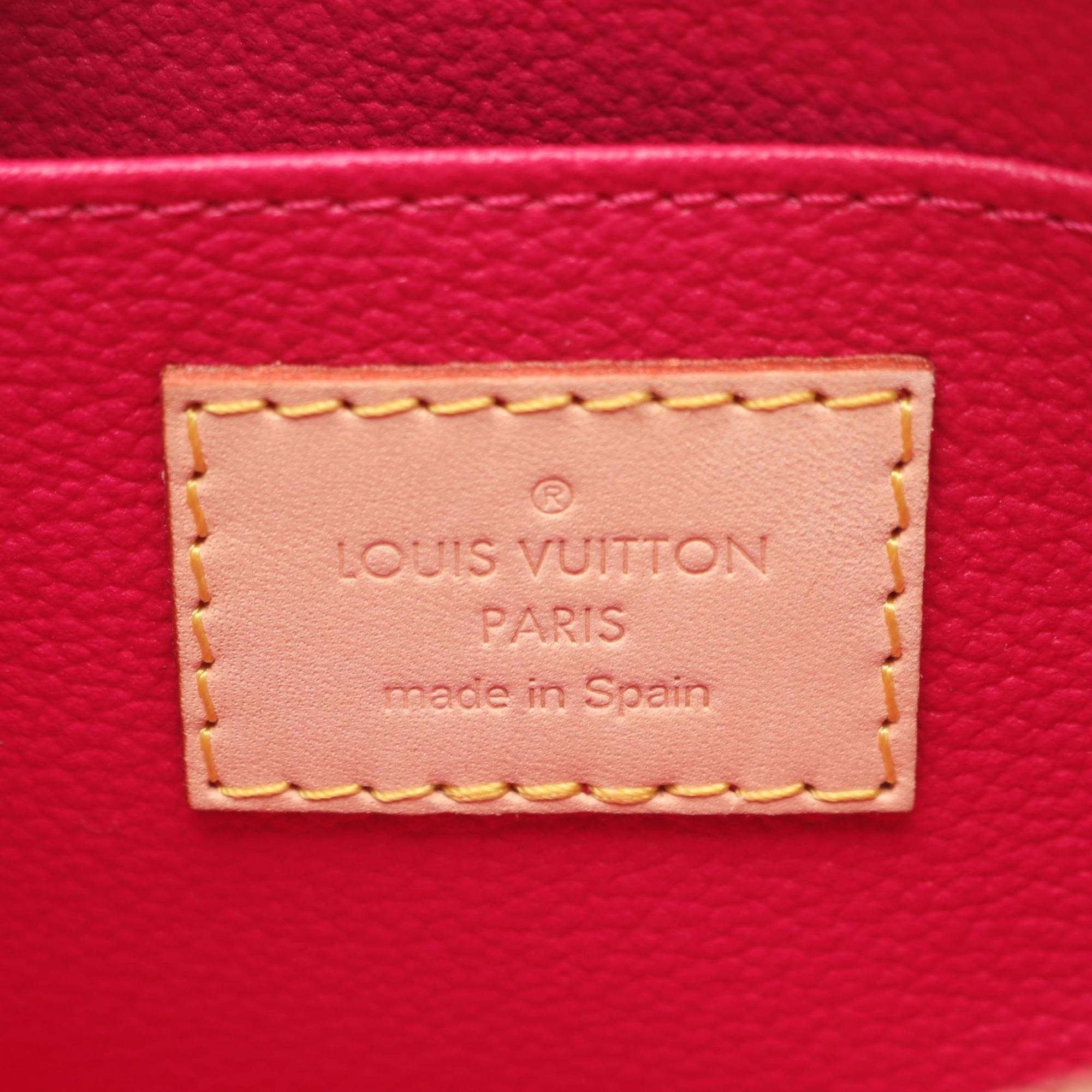 Louis Vuitton Pink Leather Pvc Pouch