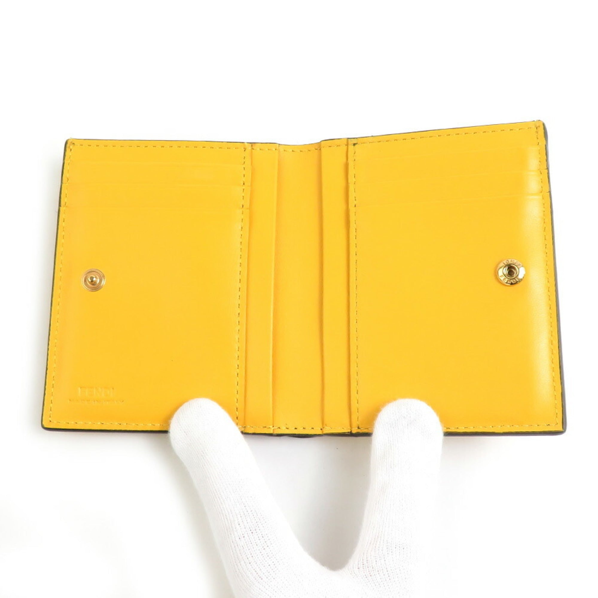Fendi Yellow Leather Wallet (Bi-Fold)