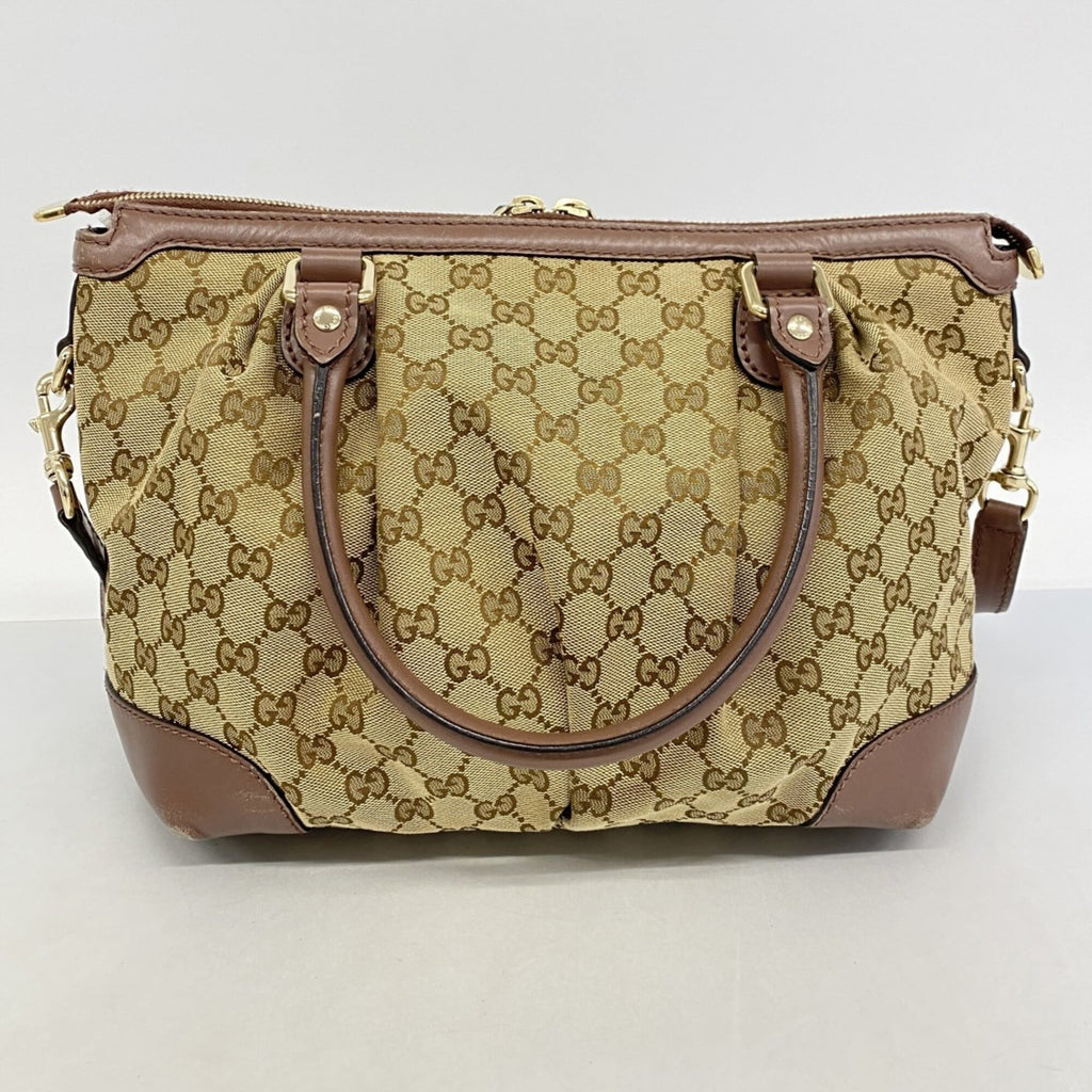 Gucci Beige Canvas Handbag (Pre-Owned)