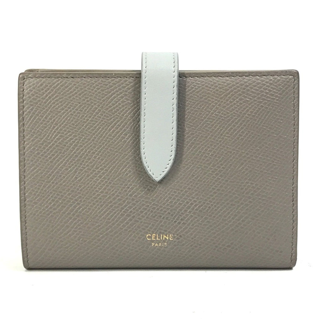 Celine Gray Leather Wallet (Tri-Fold)