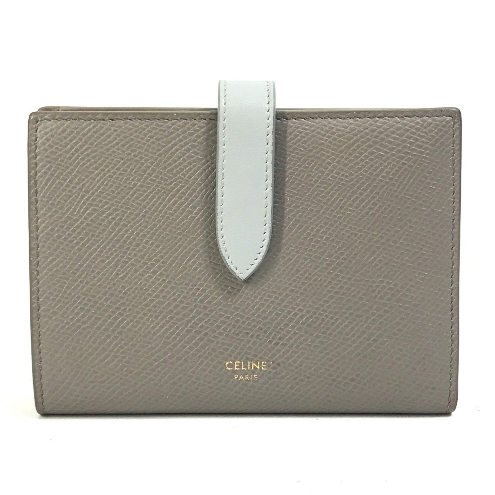 Celine Gray Leather Wallet (Tri-Fold)