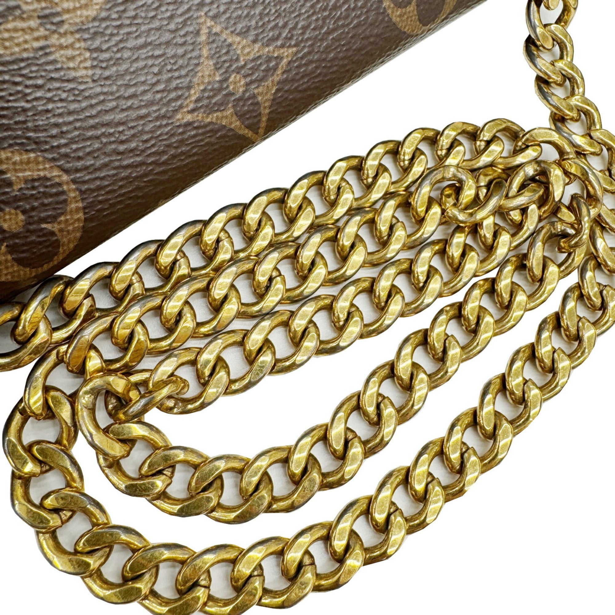 Louis Vuitton Monogram Black Brown Monogram Leather Shoulder Bag