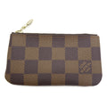 Louis Vuitton Damier Ebene Damier Canvas Leather Coin Purse/Coin Case