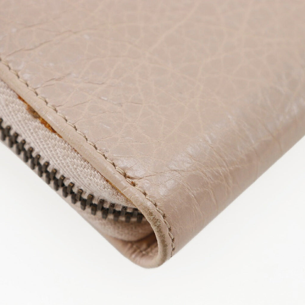 Balenciaga Beige Pink Leather Coin Purse/Coin Case