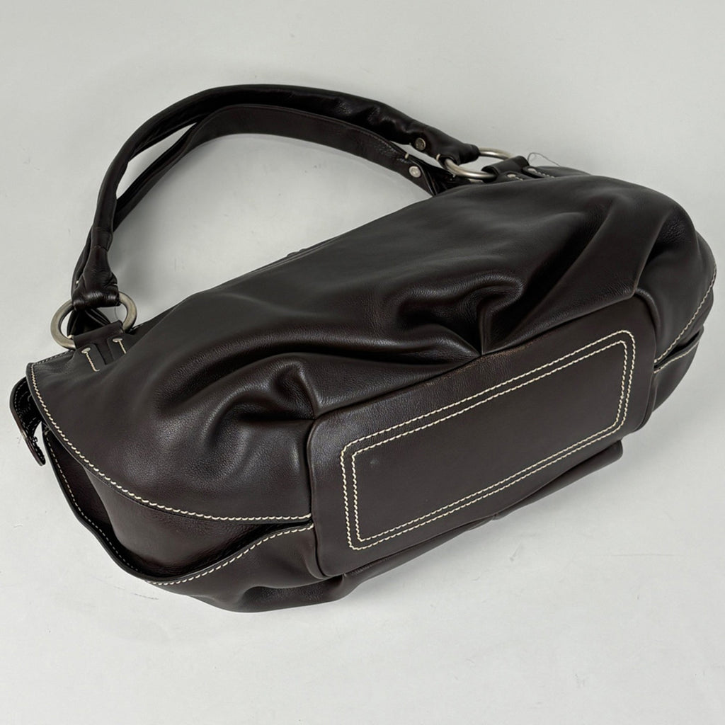 Celine Dark Brown Leather Handbag