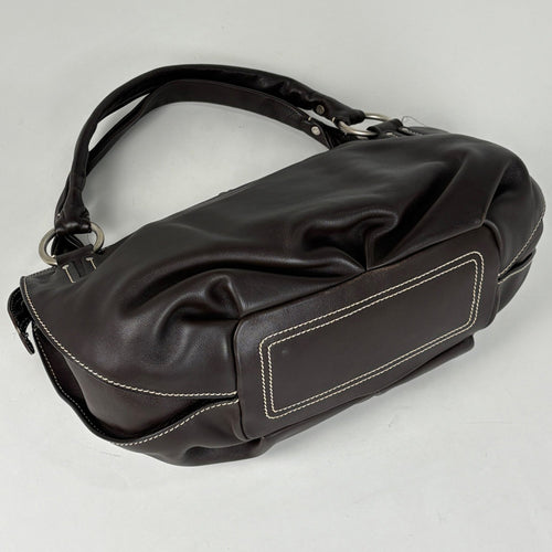 Celine Dark Brown Leather Handbag