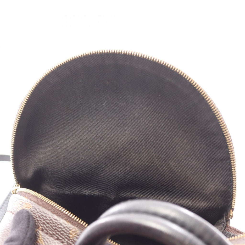 Louis Vuitton Black Brown Coated Canvas Leather Backpack