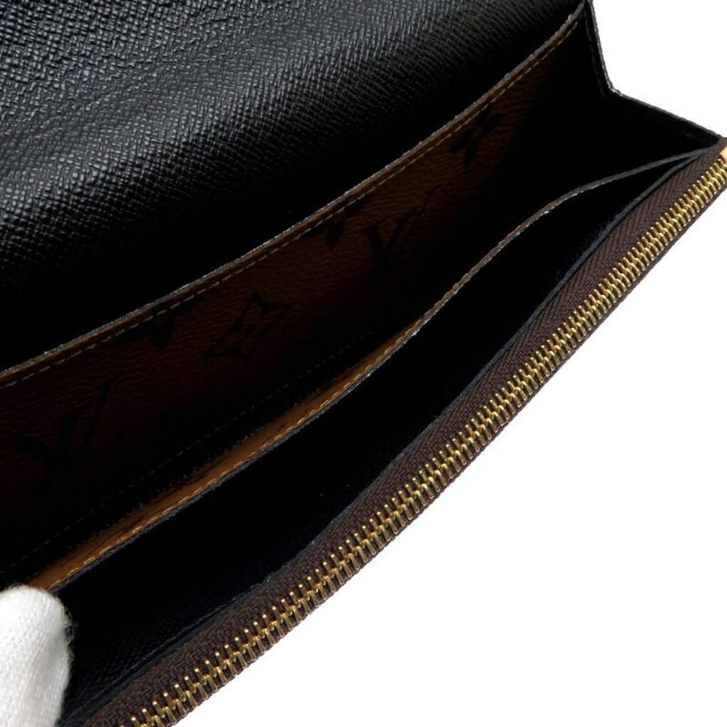 Louis Vuitton Brown Monogram Reverse Long Wallet (Tri-Fold)