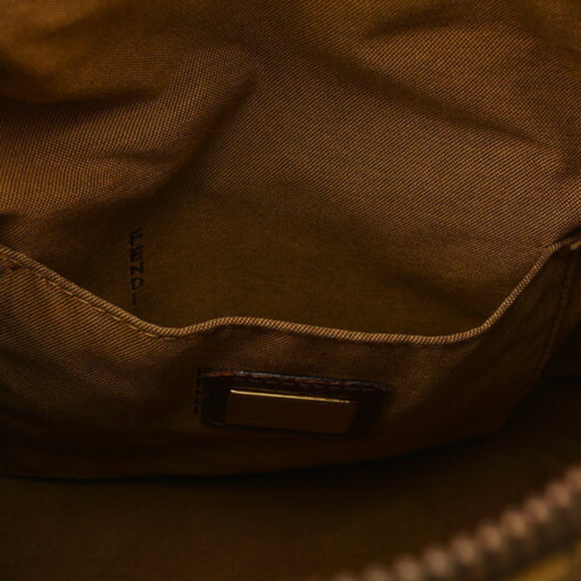 Fendi Zucca Khaki Brown Zucca Canvas Handbag