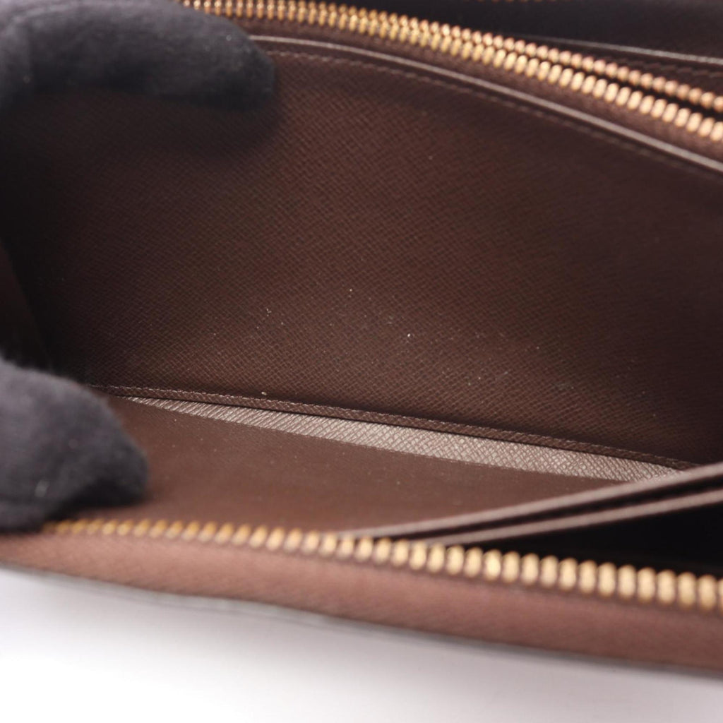 Louis Vuitton Brown Ebene Damier Canvas Pvc Long Wallet