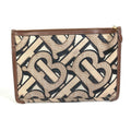 Burberry Brown Pvc Leather Clutch Bag