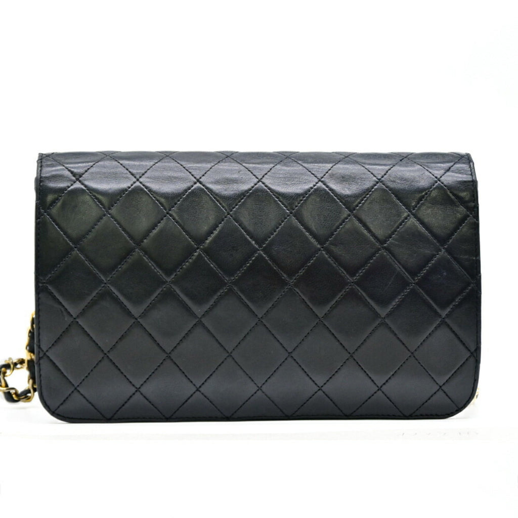 Chanel Black Leather Clutch Bag Shoulder Bag