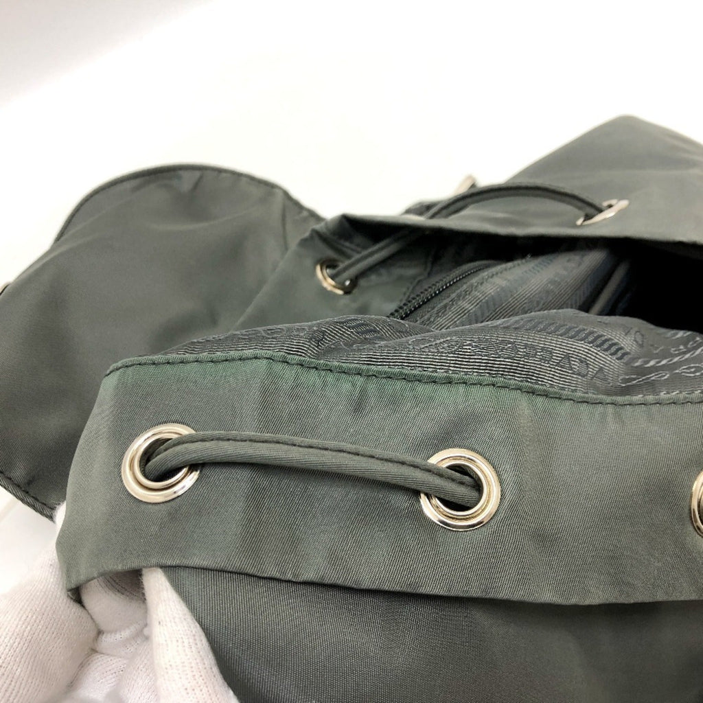 Prada Gray Leather Backpack