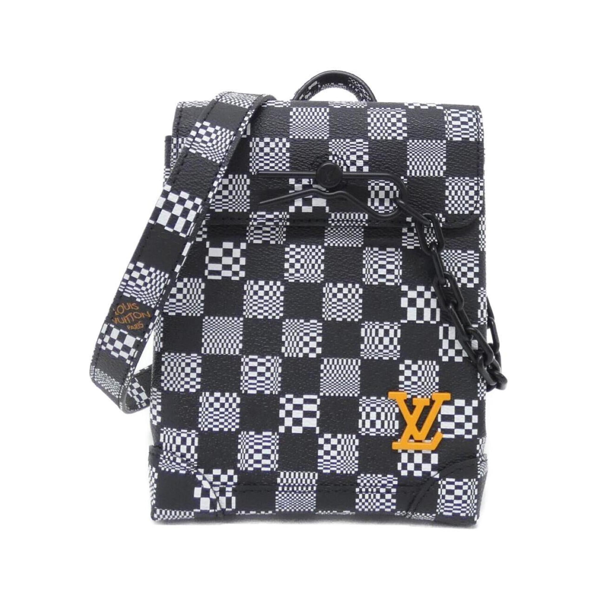 Louis Vuitton Black Coated Canvas Shoulder Bag