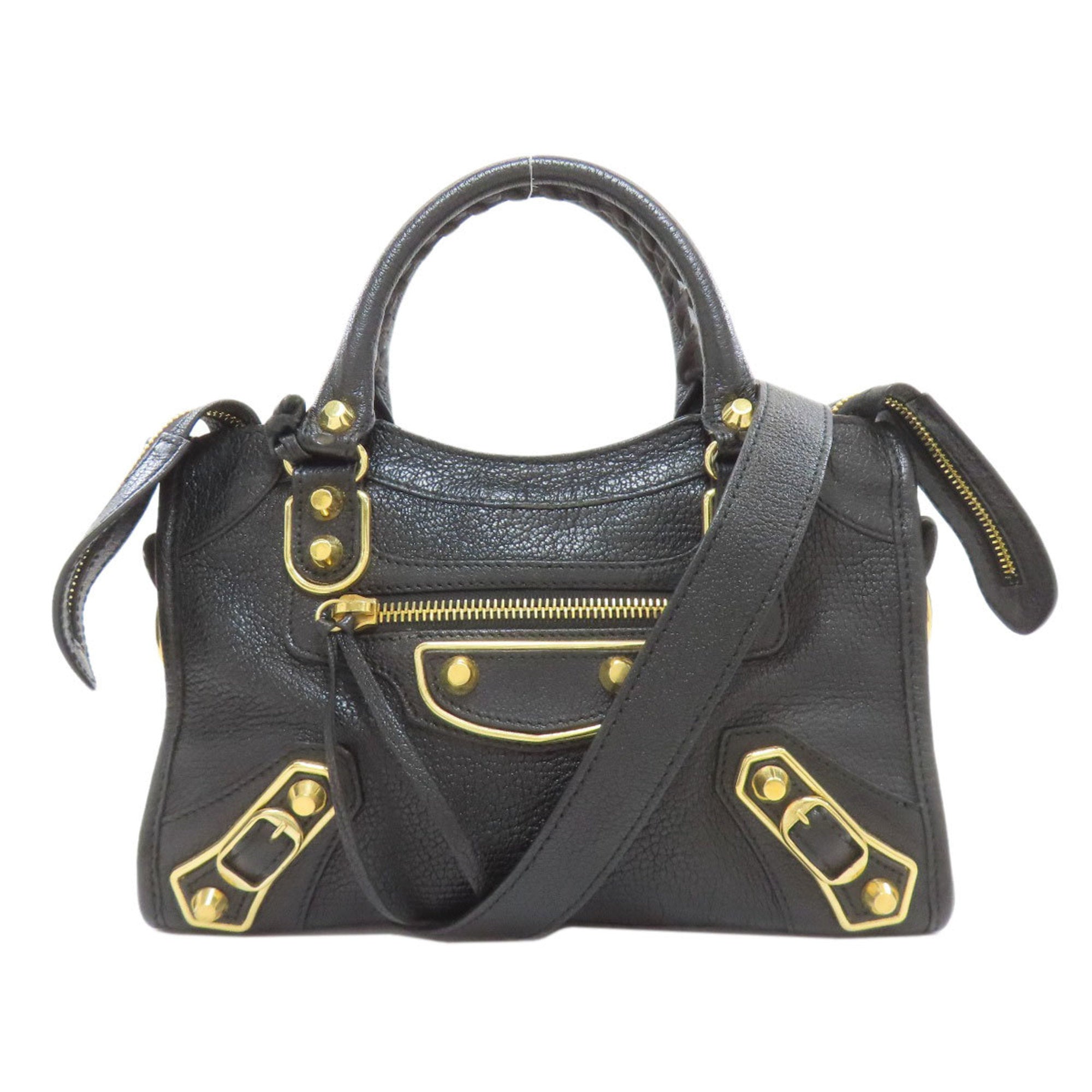 Balenciaga Black Leather Hand
