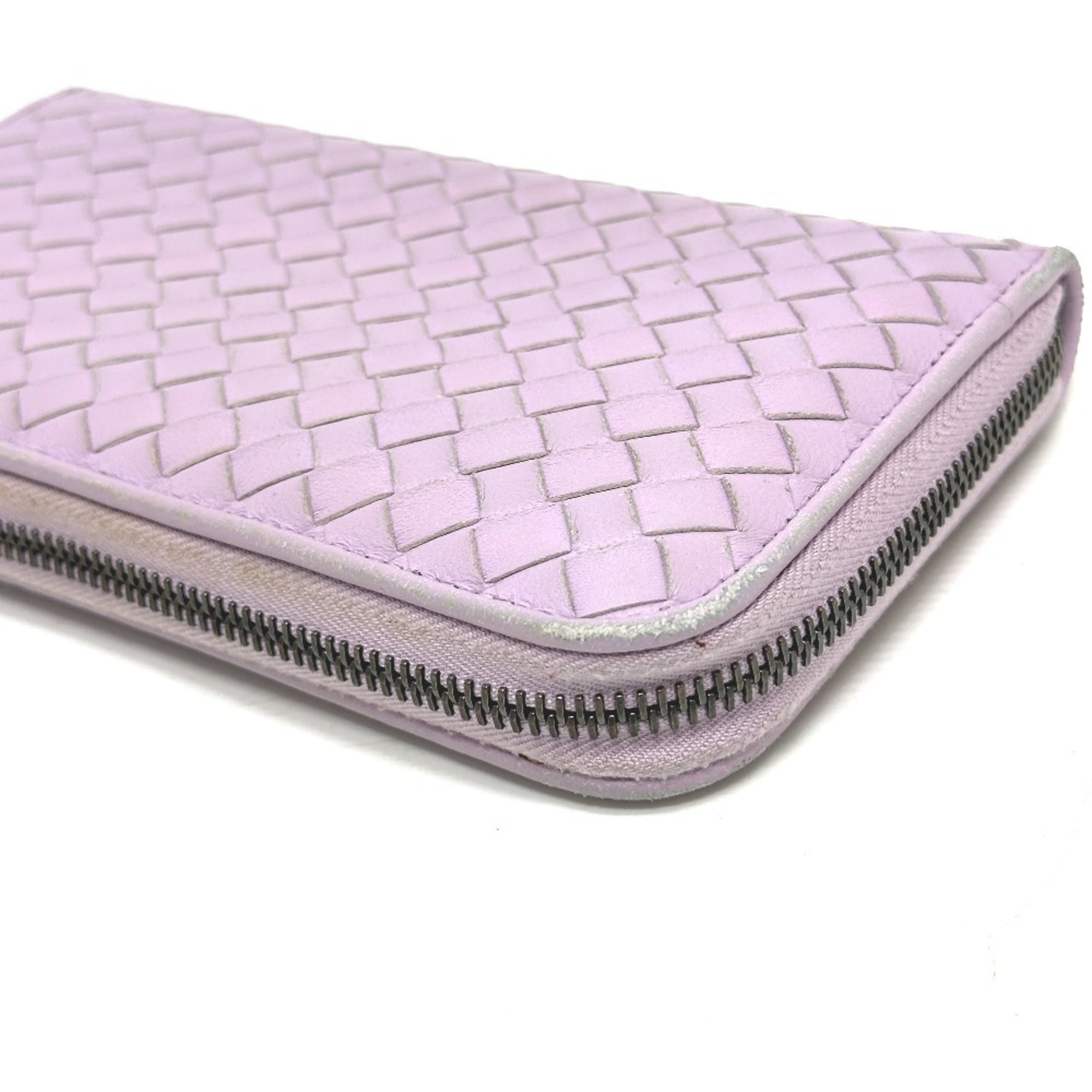 Bottega Veneta Purple Leather Long Wallet (Bi-Fold)