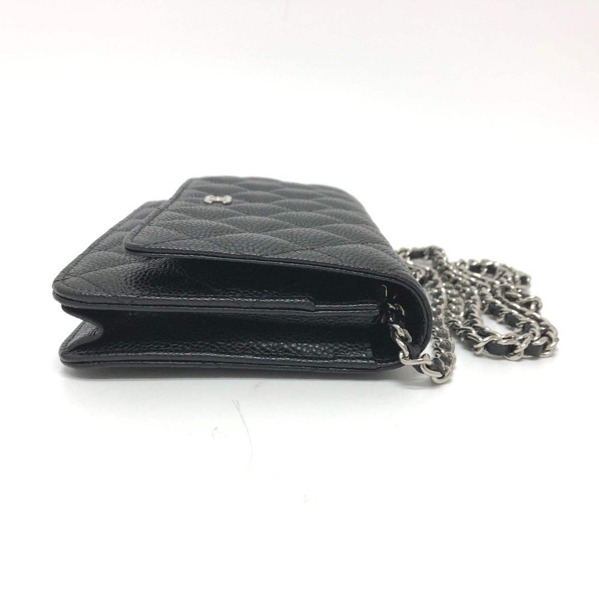 Chanel Black Caviar Leather Shoulder Bag