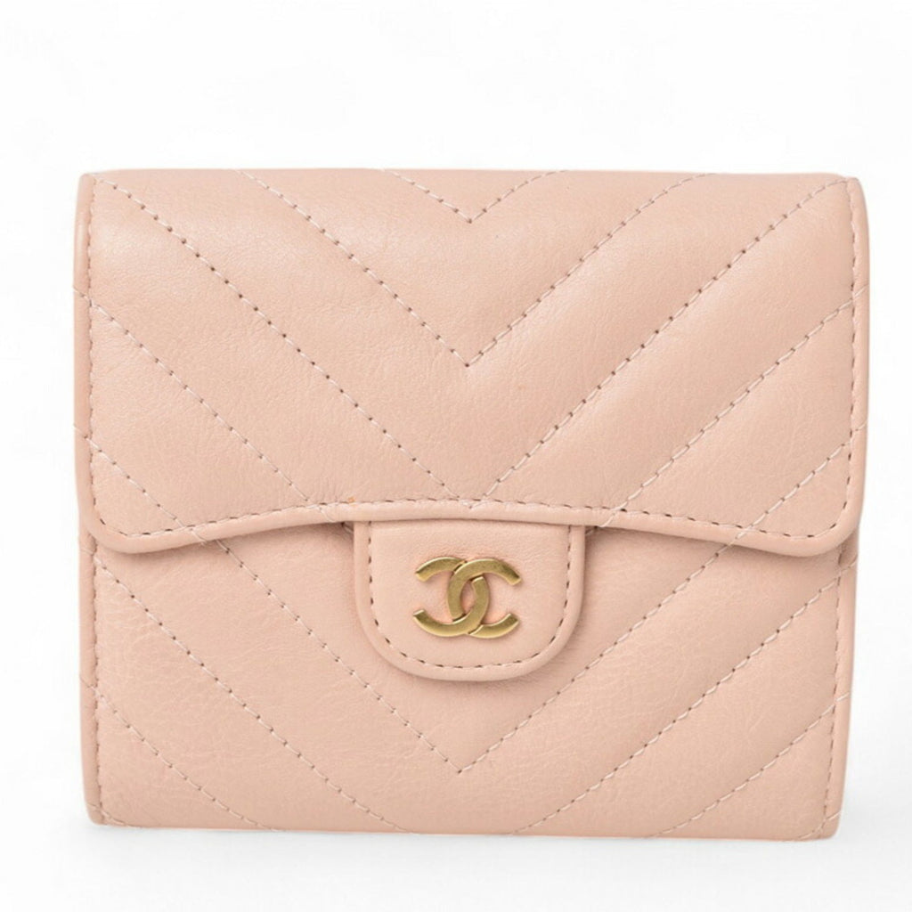 Chanel Baby Pink Leather Wallet (Tri-Fold)