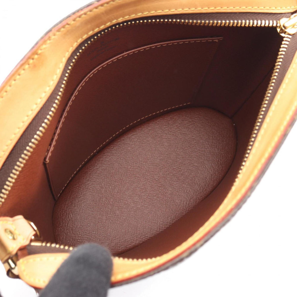 Louis Vuitton Brown Coated Canvas Leather Shoulder Bag