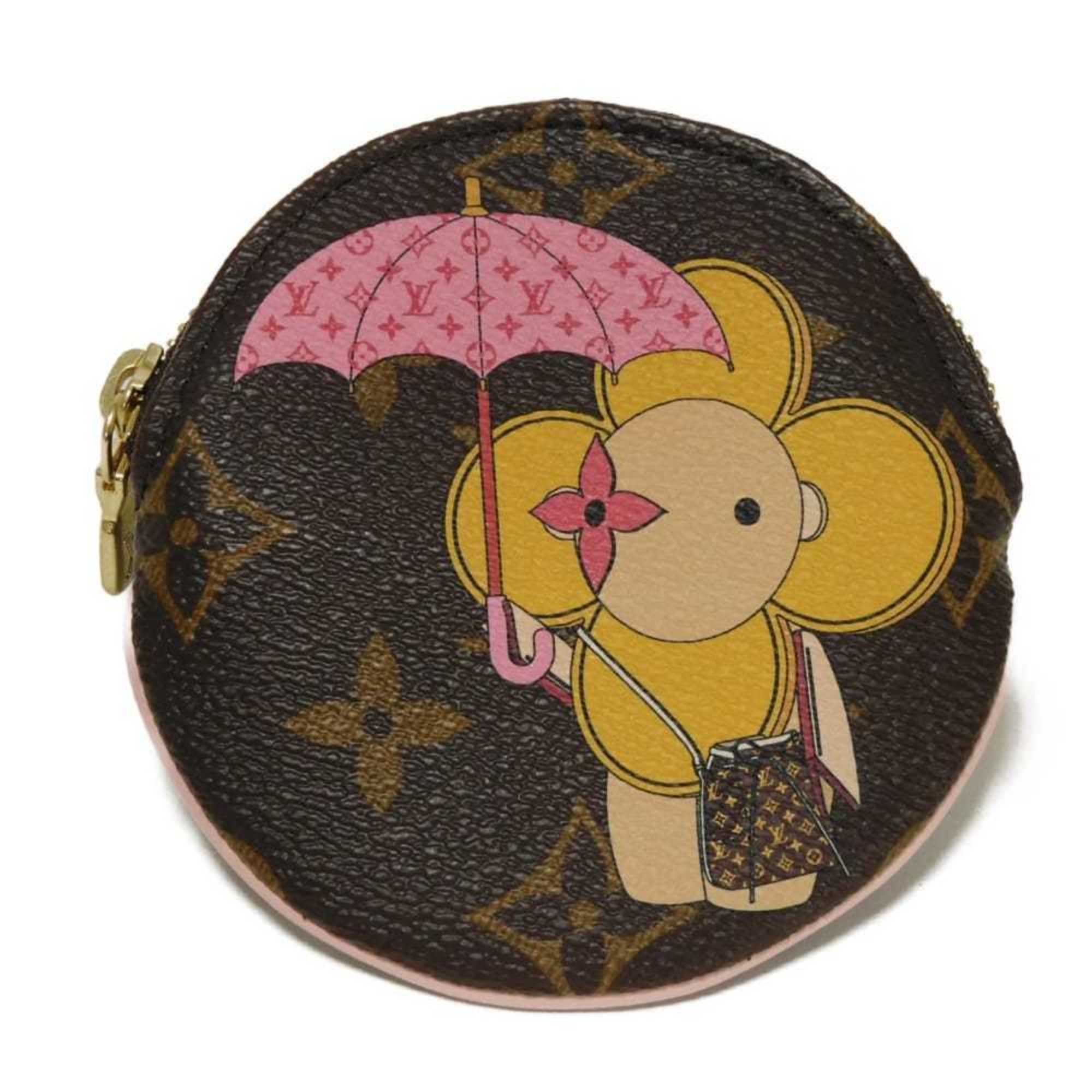 Louis Vuitton Monogram Brown Pink Monogram Coin Purse/Coin Case