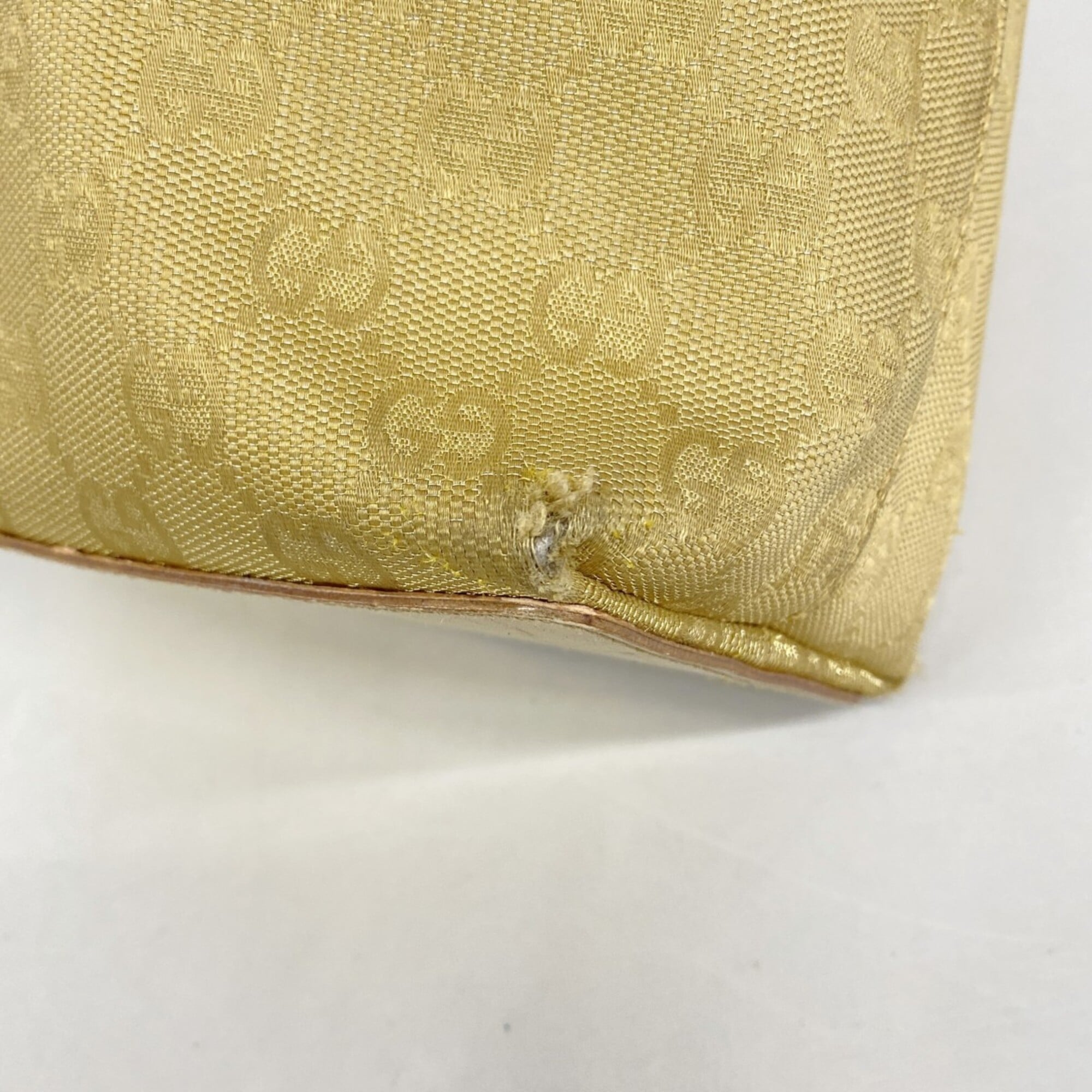 Gucci Gold Canvas Tote Bag (Pre-Owned)