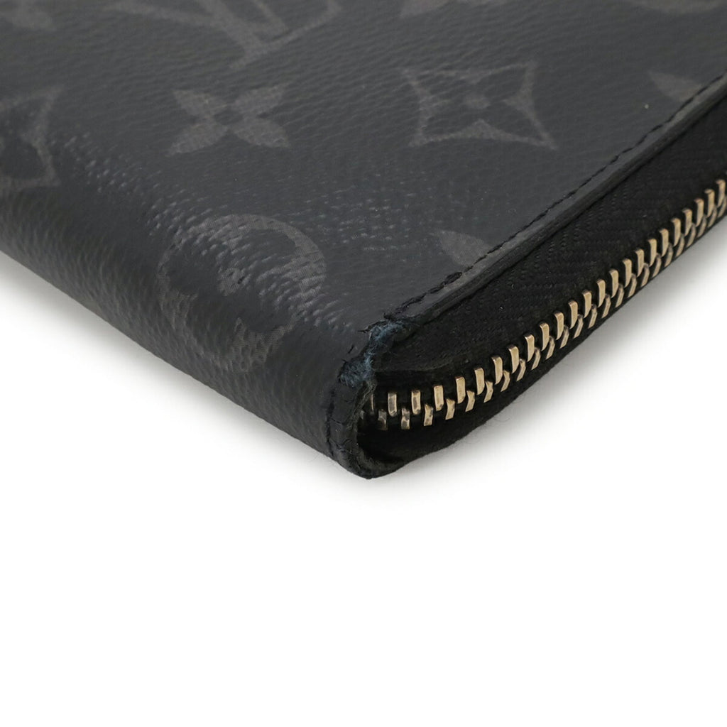 Louis Vuitton Black Gray Monogram Eclipse Monogram Eclipse Long Wallet