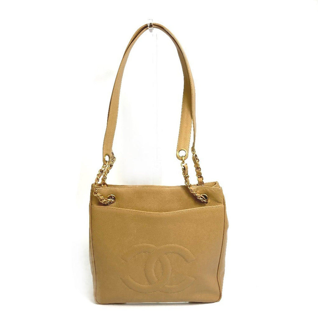 Chanel Beige Leather Shoulder Bag