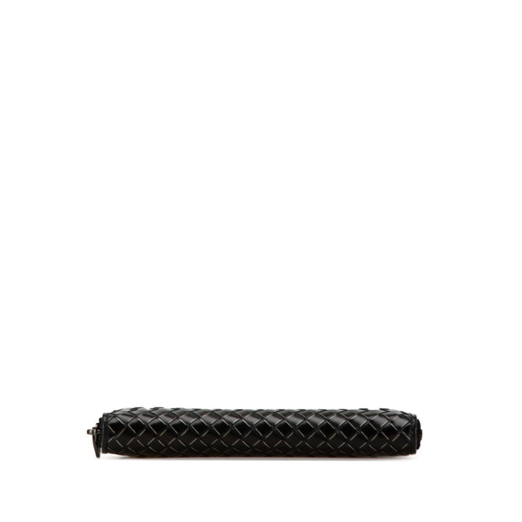 Bottega Veneta Black Leather Long Wallet (Bi-Fold)