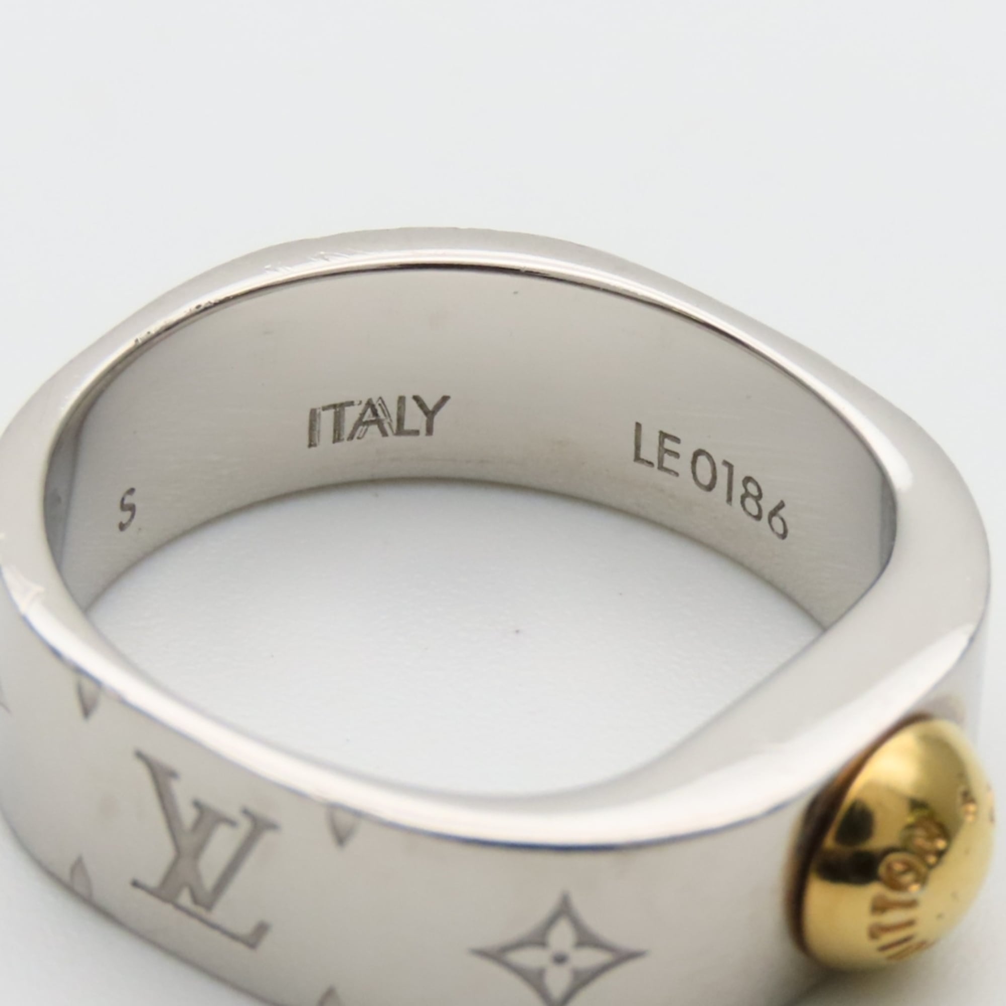Louis Vuitton Silver Metal Band Ring